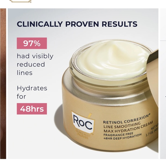 NEW FULL SIZE RoC RETINOL CORREXION LINE SMOOTHING CREAM 50 ml - Picture 4 of 10